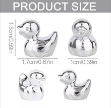 Load image into Gallery viewer, 50pcs Mini Resin Silver Duck Figurines Miniatures for Fairy Garden Dollhouse DIY Crafts Terrarium
