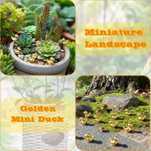 Load image into Gallery viewer, 50pcs Mini Resin Golden Duck Figurines Miniatures for Fairy Garden Dollhouse DIY Crafts Terrarium
