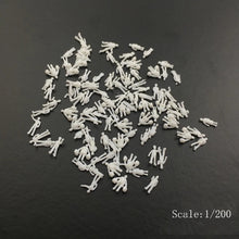 Load image into Gallery viewer, 100 pcs Unpainted Miniature People Figure Model (1/75–1/200 Scale) For DIY Sand Table Diorama Train Railway Scene Layout Craft Supplies
