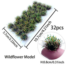 Load image into Gallery viewer, 32pcs Static Grass Tufts 8mm Wildflower Model for Minitaure Railway Scenery Diorama Terrain Landscape
