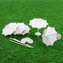 Load image into Gallery viewer, 10pcs Miniature Parasol Model 1:75/100/150/200 Scale Beach Umbrellas for Diorama Architecture Layout Railway Scenery Building Craft Supply
