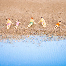 Load image into Gallery viewer, 50pcs Miniature Swimming Figures 1:100 Scale Painted Model People for Diorama Architecture Layout
