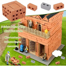 Load image into Gallery viewer, 100pcs Mini Concrete Bricks, Miniature Cinder Blocks for Dollhouse, Diorama, Fairy Garden, Model Landscape
