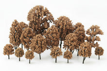 Load image into Gallery viewer, Miniature Deep Brown Model Trees 3–12cm for Diorama, Railway Layout, Architecture Scenery &amp; Craft Projects (100pcs)
