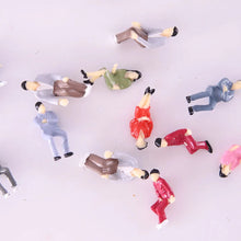 Load image into Gallery viewer, 20/50/100pcs 1:50 Scale Sitting Miniature Model People Figures for Street Scenes, Diorama Building, Railway Layouts, and Craft Projects
