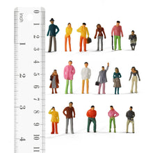 Load image into Gallery viewer, 100 pcs Miniature Standing Seated People Passenger 1:75 Figures HO OO Scale Models Train Railway Scenery Layout Accessories Diorama Supplies
