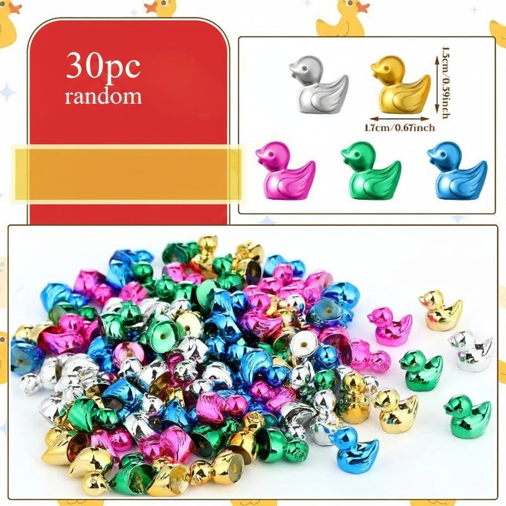 Toyvian 100 Pièces Figurines Miniatures Canard en Résine pour Décoration Micro Paysage de Jardin et Voiture, Design Cartoon Vif, Compact et Délicat