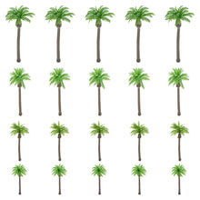 Load image into Gallery viewer, 20pcs 6-10cm Mixed Miniature Coconut Palm Trees for Diorama Railway Layouts, Architecture Models, Sand Tables, and Micro Landscapes
