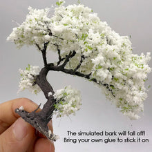 Load image into Gallery viewer, 8cm Miniature White Cherry Blossom Wire Tree Model Dollhouse Fairy Garden DIY Scenery Landscape Terrarium Diorama Craft Supplies
