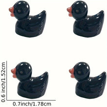 Load image into Gallery viewer, 50/100pcs Miniature Resin Black Ducks Charms Tiny Duck Figurines for DIY Crafts, Jewelry Making, Fairy Garden, Aquarium, Cake Decor,

