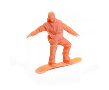 Load image into Gallery viewer, Unpainted 1/64 1/87 Resin Miniature Sports Figures Skiing &amp; Skateboard Models for Diorama, Train Layout, DIY Painting Projects

