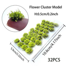 Load image into Gallery viewer, 32pcs Miniature Flower Clusters 5mm HO N Scale for Diorama Scenery, Landscaping Supply
