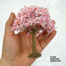 Load image into Gallery viewer, 10cm Cherry Blossom Tree Model 1:87 HO Scale Miniature for Model Train Layouts Dioramas DIY Sand Table Dollhouse Garden Landscape Decoration

