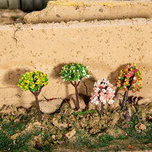 Load image into Gallery viewer, 30pcs Miniature Model Trees 3-10cm HO Scale Train Scenery Diorama Supplies Colorful Landscape Plants Railway Layout Kit
