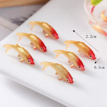 Load image into Gallery viewer, 50pcs 1.5cm 2.2cm Mini Koi Fish Resin Ornaments Small Carp Epoxy Goldfish for Crafts, Fish Tank Decor, Fairy Garden, Miniatures DIY Projects
