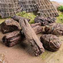 Load image into Gallery viewer, 7pcs Miniature Tree Log &amp; Rock for Diorama Fairy Garden Railway Landscape Scenery Model Accessories
