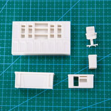Load image into Gallery viewer, 5 pcs Miniature Office Furniture Set Blank Unpainted Models 1:50 Scale DIY Room Building Layout Dollhouse Decor Diorama Craft Supplies
