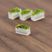 Load image into Gallery viewer, 12pcs Miniature Rectangle Flowerbed Model for Train Layout, N HO OO O Scale Park Garden Border Diorama Landscape Scenery Craft Supplies
