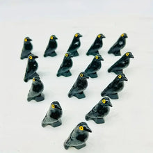 Load image into Gallery viewer, 10pcs Mini Black Crow Figurines: Resin Bird Miniatures for Crafts, Fairy Garden, Diorama
