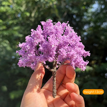 Load image into Gallery viewer, Miniature Purple Flowering Tree 8/12cm Wire Model, Fairy Garden Scenery Craft Supply
