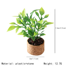 Load image into Gallery viewer, 1/12 Scale Mini Potted Plants, Artificial Greenery for Dollhouse Décor, Tiny Orange Tree, Gardenia, Purple Plum, Milan Flowers Model
