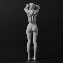 Load image into Gallery viewer, Sexy Girl With Tied Hair Unpainted Resin Figure 1/35 1/24 1/12 Scale Unassembled Model
