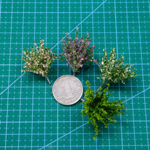 Load image into Gallery viewer, Miniature Flower Bushes for Diorama, Mixed Color Model Plants, Fairy Garden &amp; Sand Table Landscaping Supplies (10pcs)

