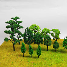 Load image into Gallery viewer, 20pcs Mixed Miniature Model Trees HO Scale, Diorama, Railway Scenery, Terrain, Craft Supplies
