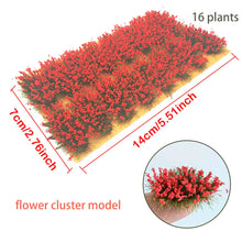 Load image into Gallery viewer, 16 pcs Miniature Flower Cluster Grass Models DIY Sand Table Dollhouse Accessories Fairy Garden Landscape Terrarium Diorama Craft Supplies
