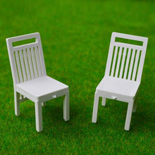 Load image into Gallery viewer, 10pcs 1:20/25/30 Scale Miniature Unpainted White Chairs ABS Model Furniture for Dioramas, Dollhouse Room Layouts, Indoor Model Scenes
