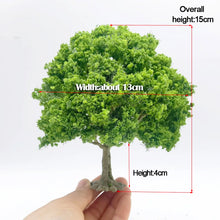 Load image into Gallery viewer, 10/15/18/23/28cm Miniature Green Tree Model Train Railway Layout Forest Scenery Dollhouse Garden Landscape Terrarium Diorama Craft Supplies
