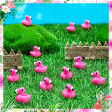 Load image into Gallery viewer, 100 pcs Miniature Flamingo Duck Figure Model DIY Scenery Dollhouse Landscape Fairy Garden Accessories Terrarium Diorama Craft Supplies
