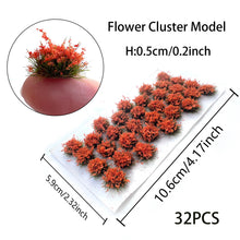 Load image into Gallery viewer, 32pcs Miniature Flower Clusters 5mm HO N Scale for Diorama Scenery, Landscaping Supply
