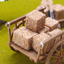 Load image into Gallery viewer, 4pcs Miniature Hay Bales for Dollhouse Farm Scene Rustic Straw Blocks Fairy Garden Accessories
