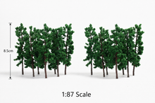 Load image into Gallery viewer, 20pcs Miniature Model Trees 8.5cm HO Scale 1:87 for Railway Layouts Diorama Landscaping
