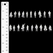 Load image into Gallery viewer, 100 pcs Miniature Standing Passenger Seated People 1:87 Unpainted Figure HO Scale Model Railway Scenery Layout Accessories Diorama Supplies
