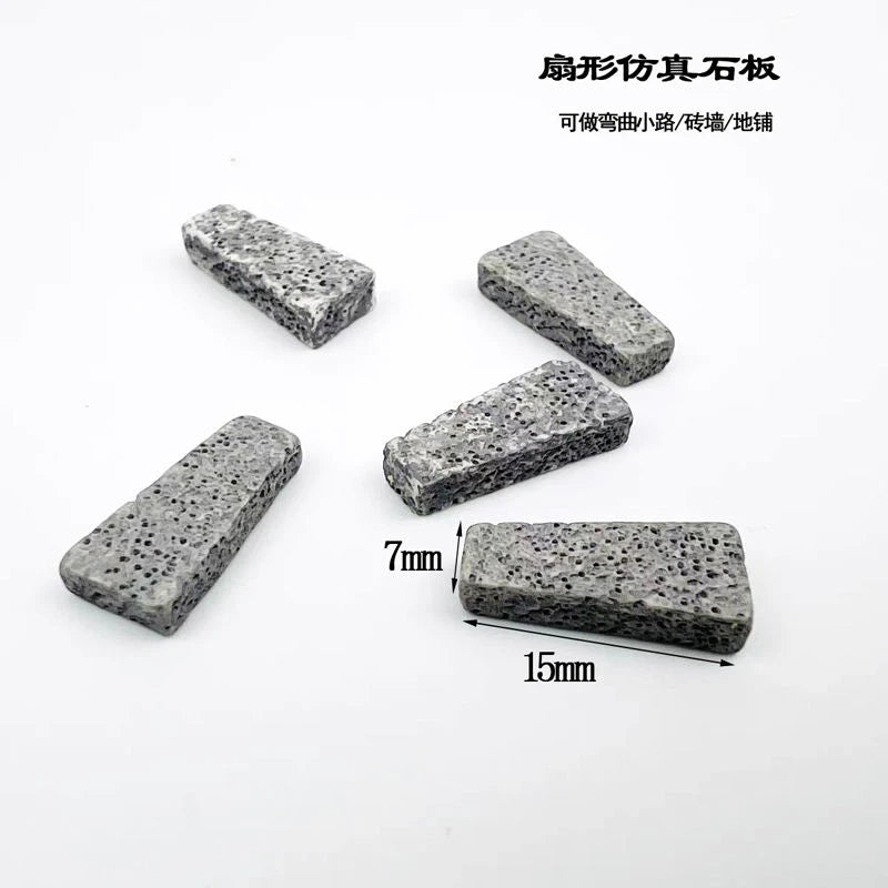 20 pcs Miniature Step Stone Models DIY Road Path Building Scene Layout Fairy Garden Landscape Dollhouse Terrarium Diorama Craft Supplies
