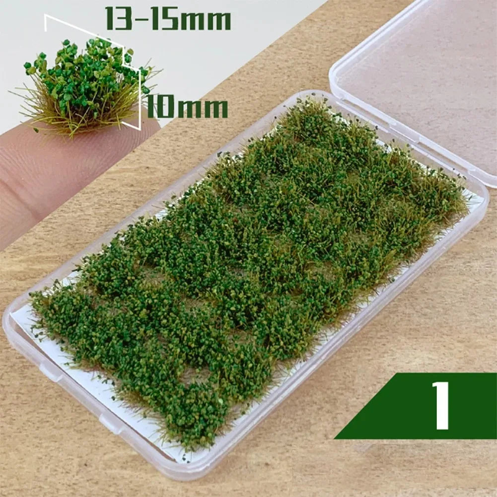 28 pcs Miniature Grove Grass Tufts Cluster Bush Plant Model Sand Table Dollhouse Fairy Garden Landscape Terrarium Diorama Craft Supplies