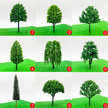 Load image into Gallery viewer, 50 pcs 4-17cm Mixed Miniature Green Tree Model Train Railway DIY Scenery Dollhouse Fairy Garden Landscape Terrarium Diorama Craft Supplies
