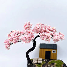 Load image into Gallery viewer, 10/12/15/17/20cm Miniature Sakura Cherry Blossom Wire Tree Model Dollhouse Fairy Garden Scenery Landscape Terrarium Diorama Craft Supplies
