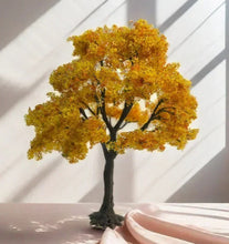 Load image into Gallery viewer, 11/13/17/19/21cm Miniature Golden Ginkgo Wire Tree Model Train Railway Accessories DIY Scenery Landscape Terrarium Diorama Craft Supplies
