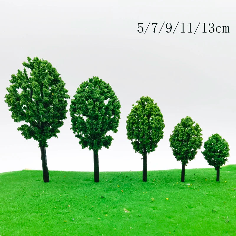 50 pcs 5-13cm Mixed Miniature Sweet Olive Tree Model Train Railway DIY Scenery Dollhouse Garden Landscape Terrarium Diorama Craft Supplies