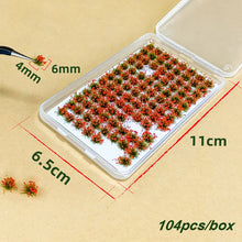 Load image into Gallery viewer, 104 pcs Miniature Flower Cluster Grass Models DIY Sand Table Dollhouse Accessories Fairy Garden Landscape Terrarium Diorama Craft Supplies
