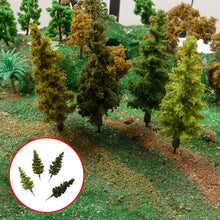 Load image into Gallery viewer, 3 pcs 14cm Miniature Pine Tree 1:87 Scale Model DIY Sand Table Train Railway Scenery Fairy Garden Landscape Terrarium Diorama Craft Supplies
