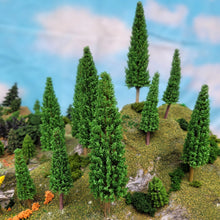 Load image into Gallery viewer, 20 pcs 9-13cm Mixed Miniature Pine Tree Models Train Railway Accessories Forest Fairy Garden Landscape Terrarium Diorama Craft Supplies
