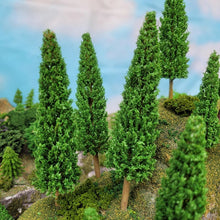 Load image into Gallery viewer, 20 pcs 9-13cm Mixed Miniature Pine Tree Models Train Railway Accessories Forest Fairy Garden Landscape Terrarium Diorama Craft Supplies
