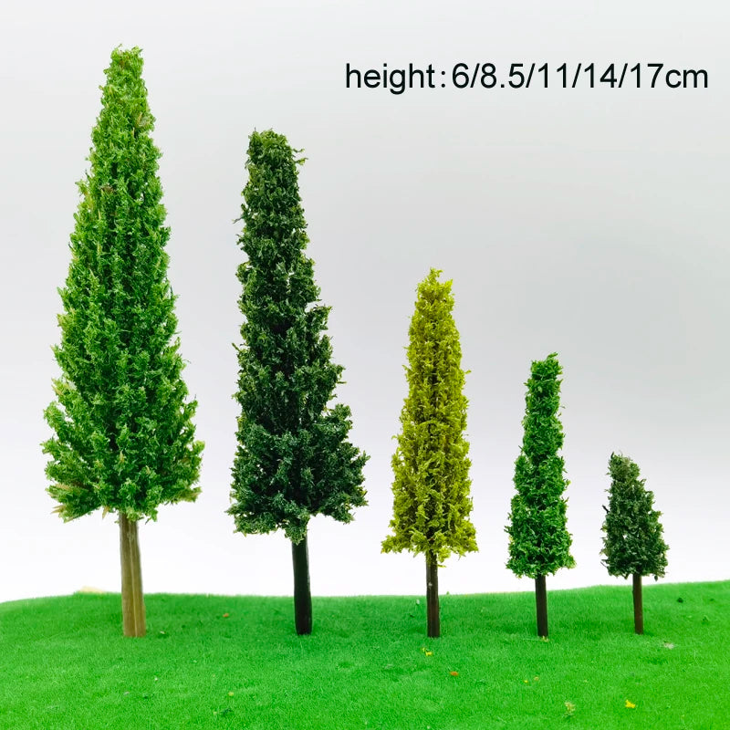 50 pcs 6-17cm Mixed Miniature Dawn Redwood Tree Model Train Railway DI ...