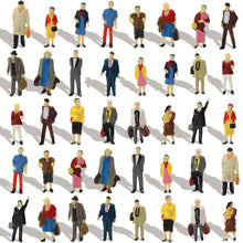 Load image into Gallery viewer, 40pcs Miniature People Figures HO Scale 1:87 for Railway Scenery, Architecture Model, Diorama
