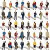 40pcs Miniature People Figures HO Scale 1:87 for Railway Scenery, Architecture Model, Diorama