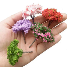 Load image into Gallery viewer, 10 pcs 5cm Miniature Flower Wire Tree Models N HO Scale Railway Layout Accessories DIY Landscape Dollhouse Terrarium Diorama Craft Supplies
